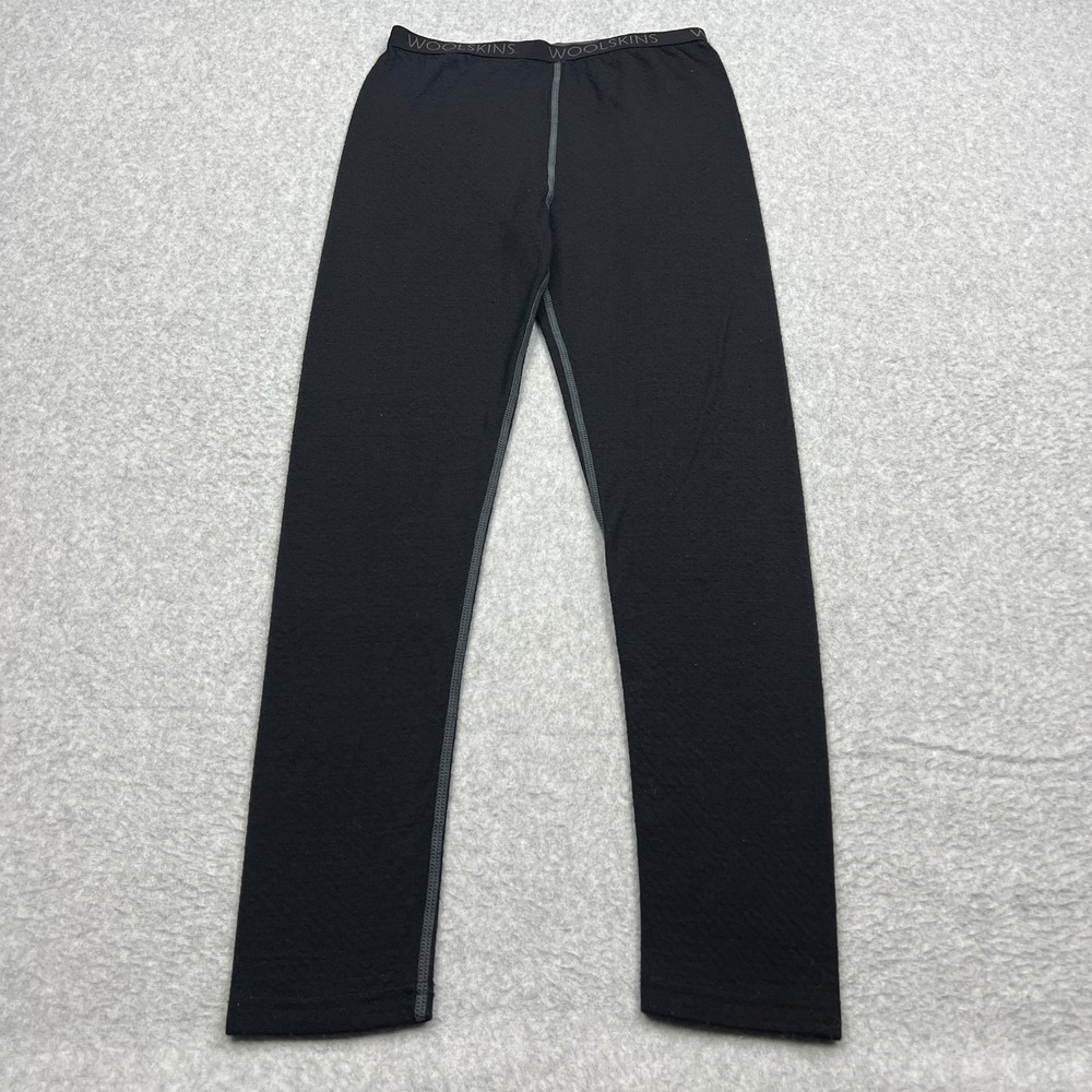 Terramar Woolskins Base Layer Pants Women's‎ Small Black Merino Stretch Leggings